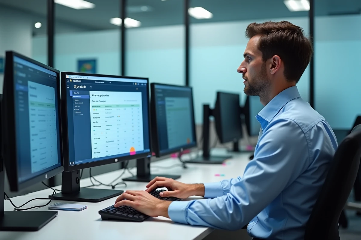 Administrateur informatique gérant les comptes de messagerie universitaire Zimbra sur un poste de travail