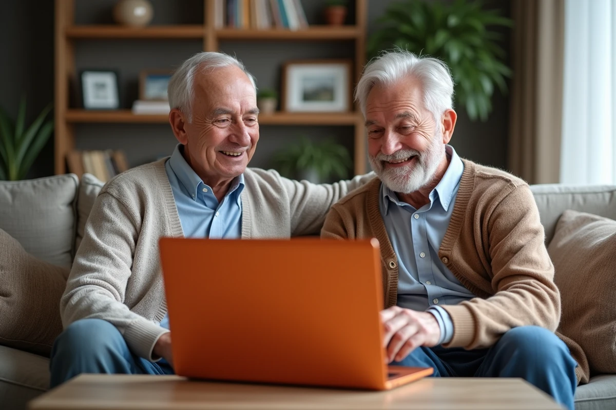 Deux seniors discutant autour d
