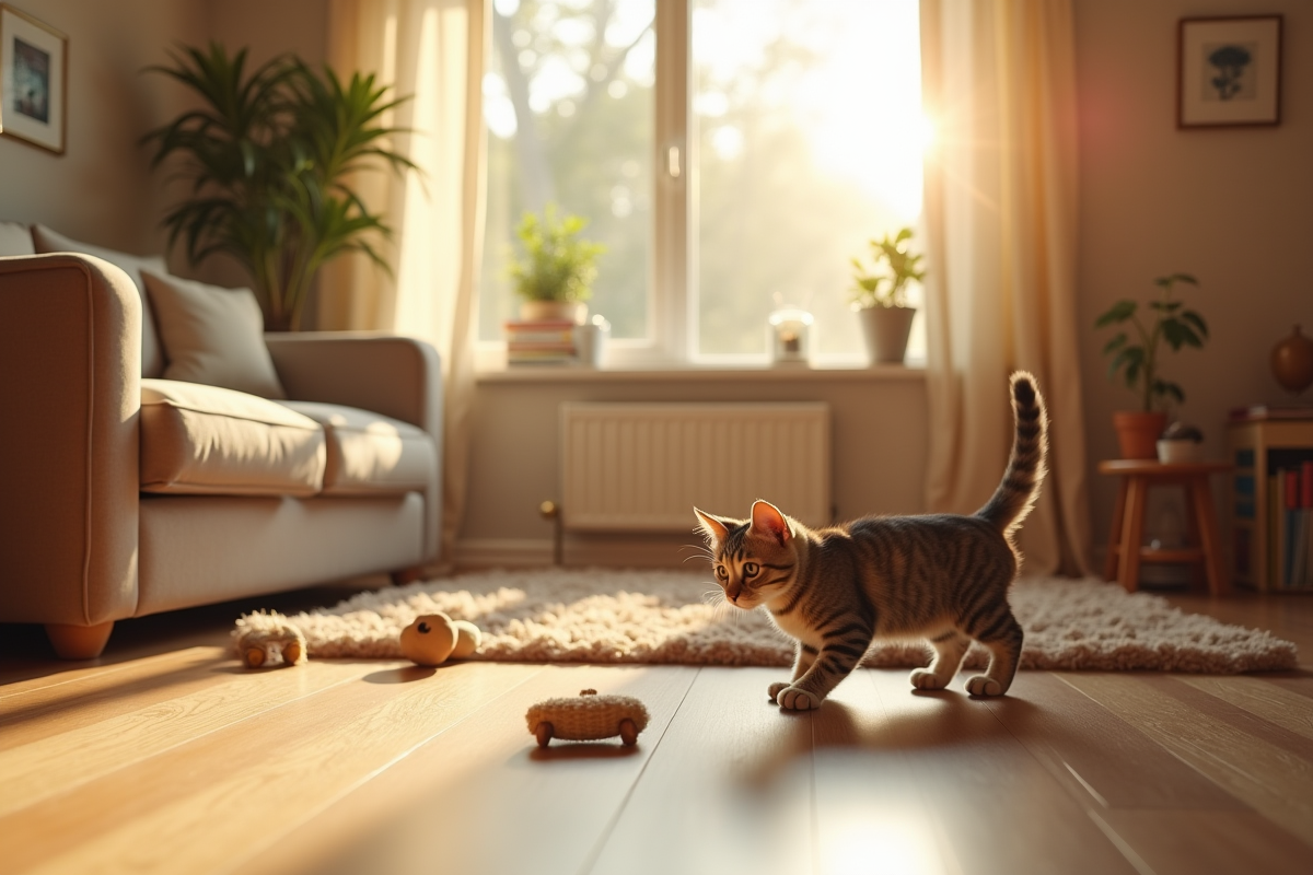 chat heureux